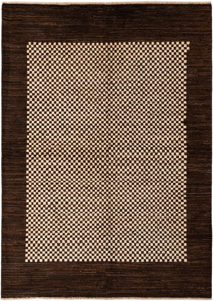 5' 7 x 8' Hand Knotted Modern Ziegler Wool Rug