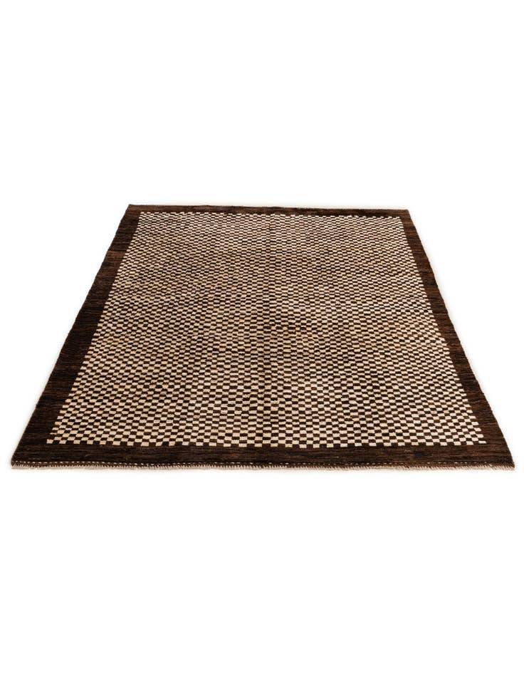Detail image of 5' 6 x 7' 11 Hand Knotted Moroccan Wool Rug