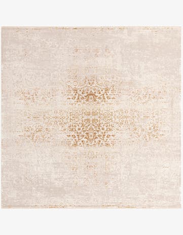 Ivory and Gold Deepa Square Rug