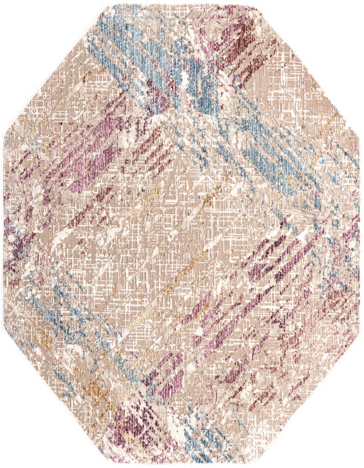 Detail image of 5' 3 x 5' 3 Deepa Octagon Rug