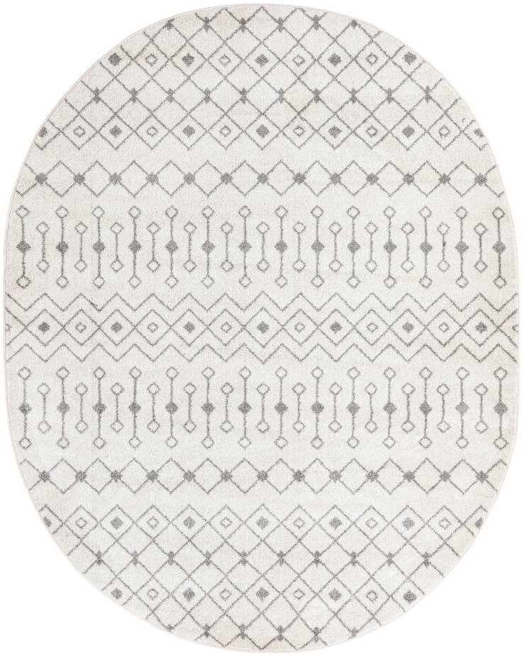 Detail image of 7' 10 x 10' Moroccan Trellis Oval Rug