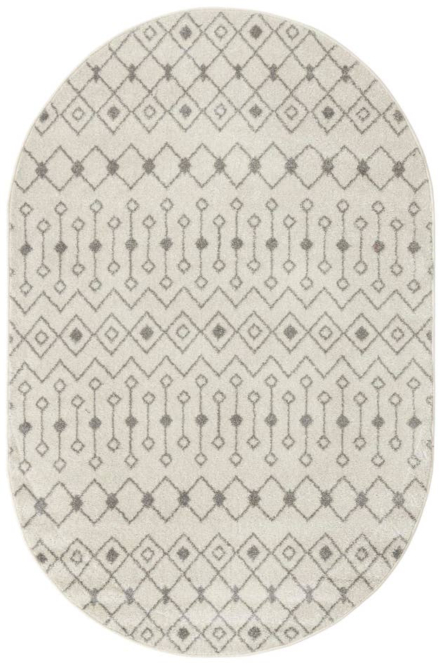 Detail image of 5' 3 x 8' Moroccan Trellis Oval Rug