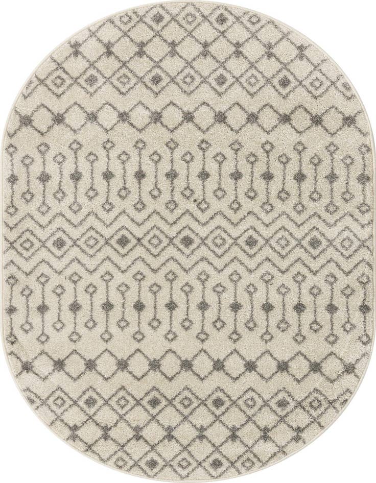 Detail image of 4' x 6' Moroccan Trellis Oval Rug
