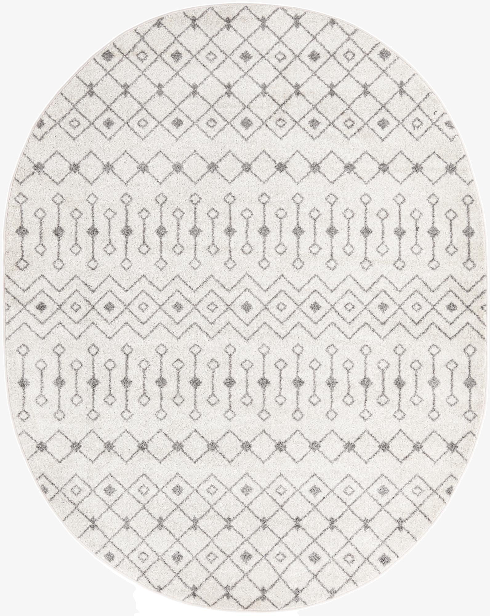 Primary image 7' 10 x 10' Moroccan Trellis Oval Rug