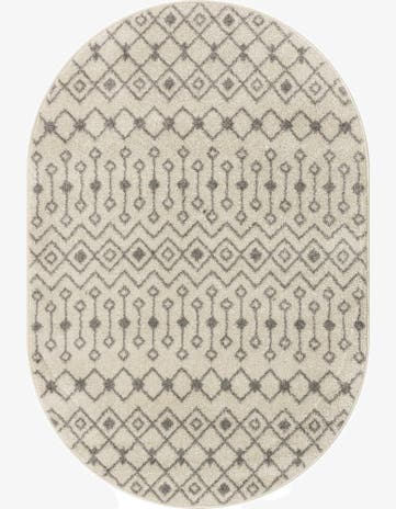 4' x 6' Moroccan Trellis Oval Rug