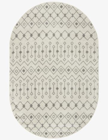 5' 3 x 8' Moroccan Trellis Oval Rug