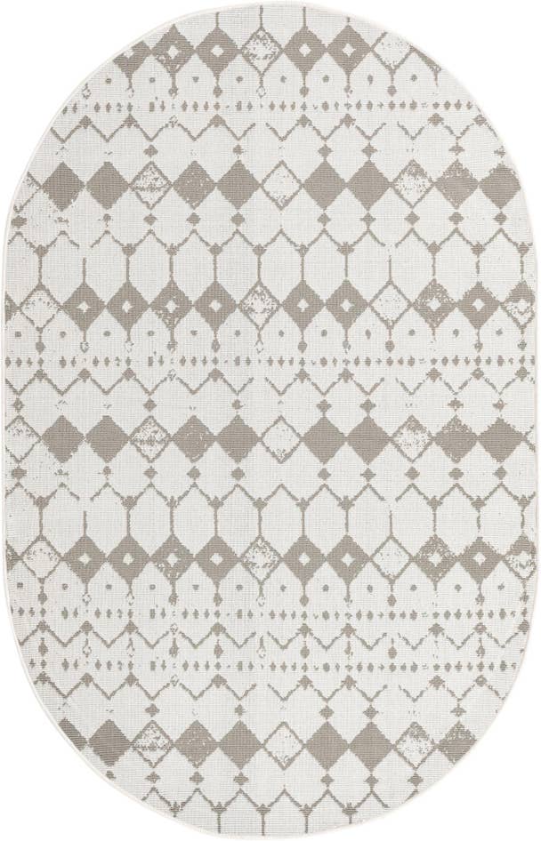 Detail image of 5' 3 x 8' Easy-Clean Lattice Indoor / Outdoor Oval Rug
