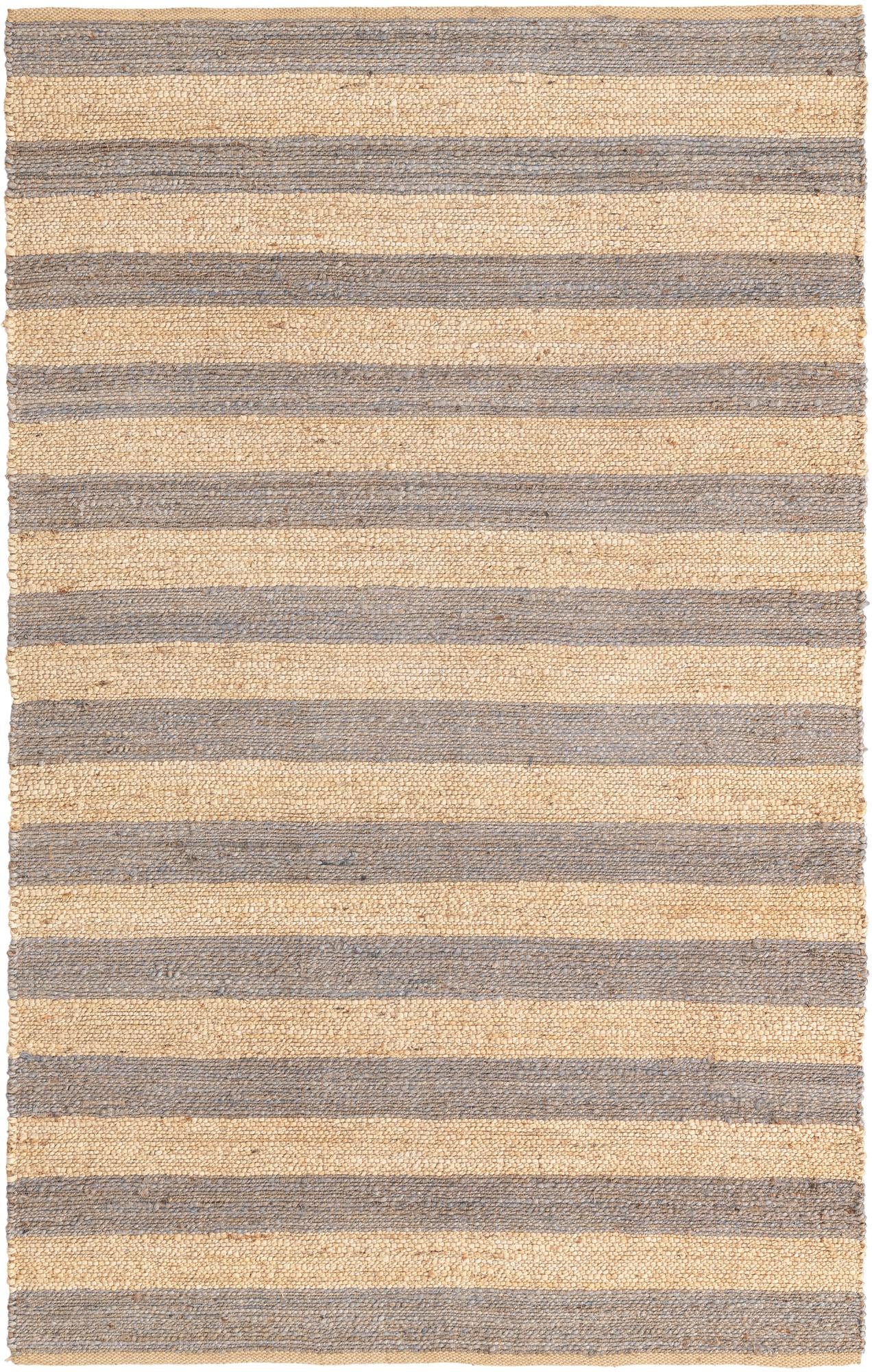 5' 1 x 8' Handmade Braided Jute Rug
