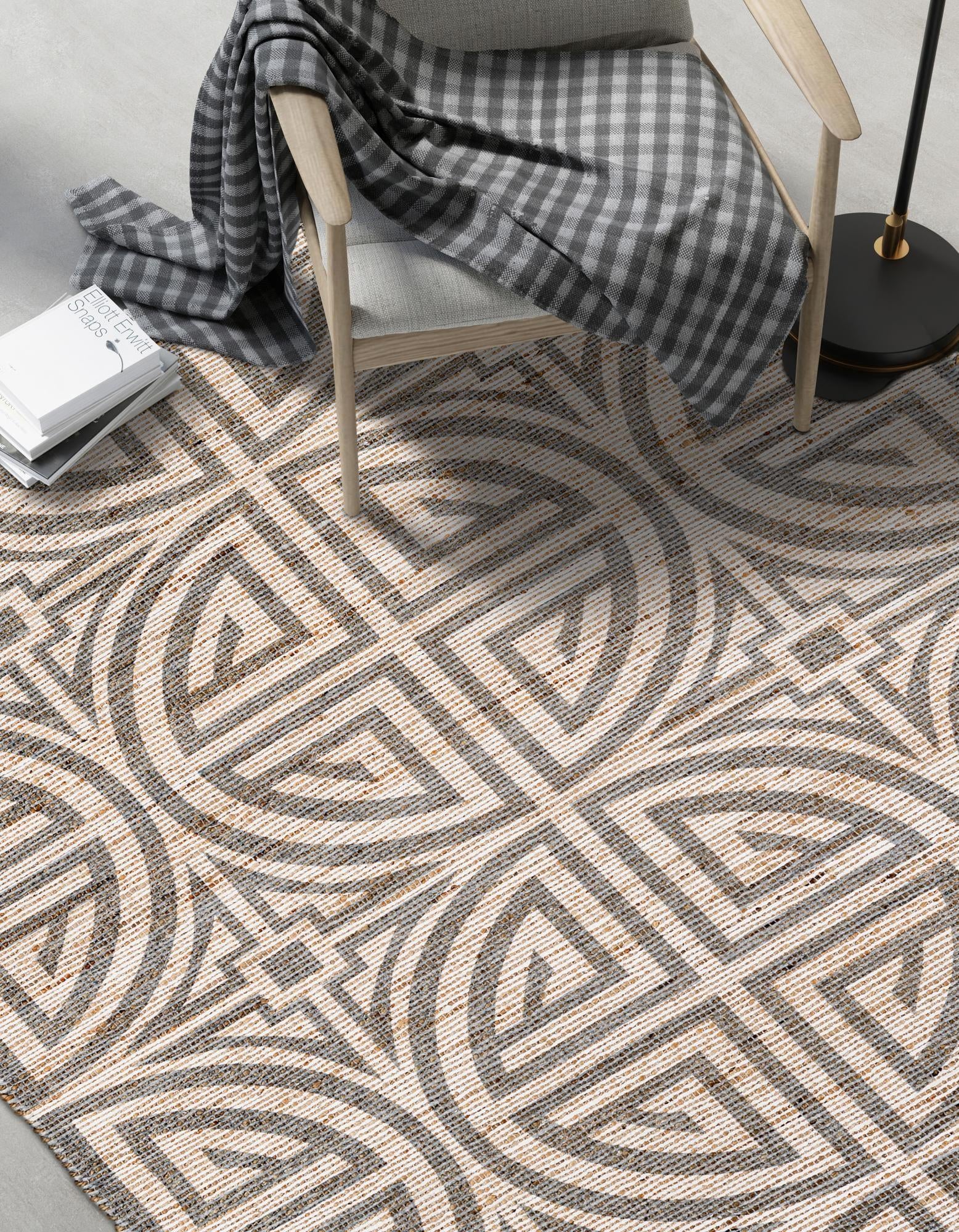9' x 12' Hand Woven Chenille Jute Rug