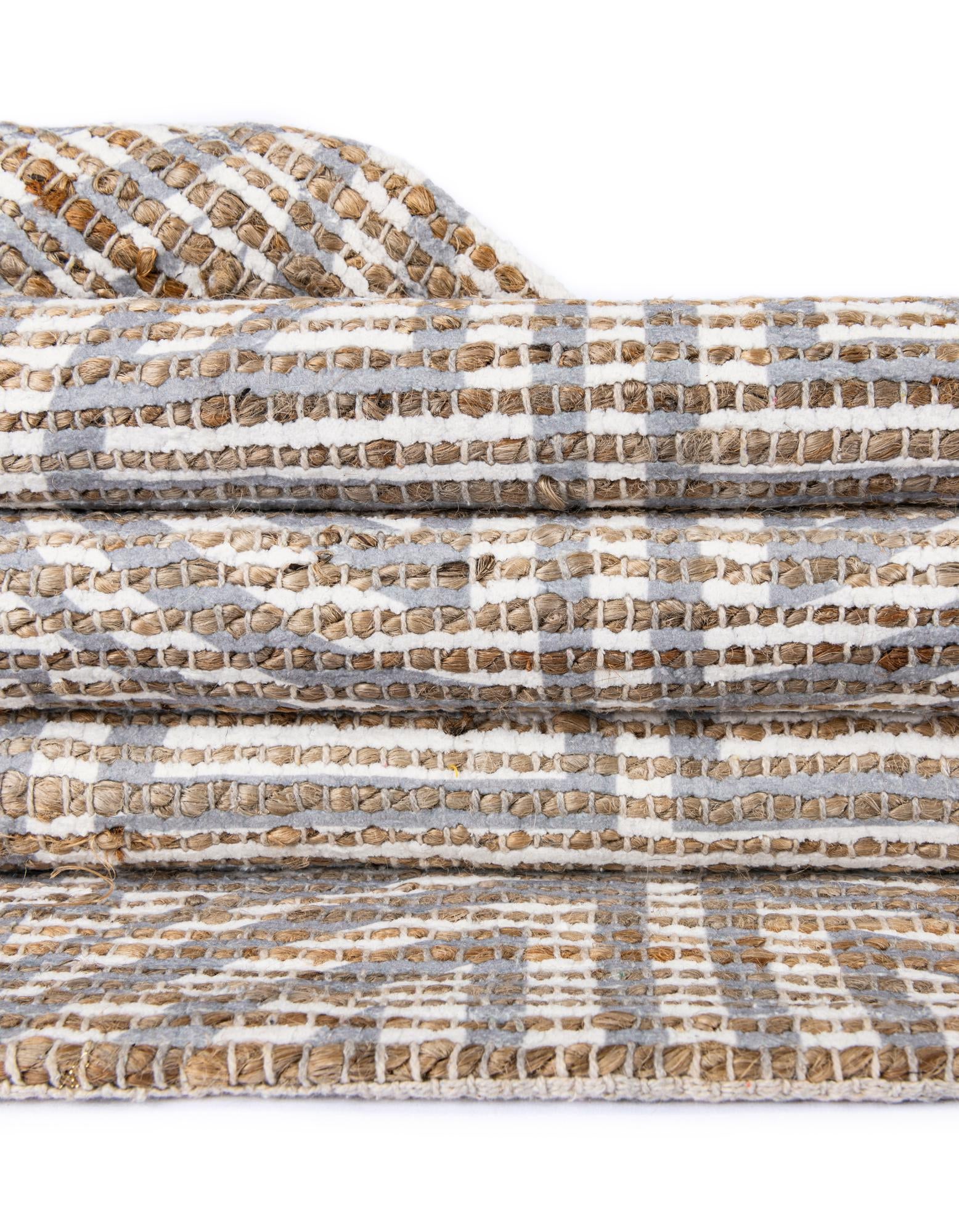 9' x 12' Hand Woven Chenille Jute Rug