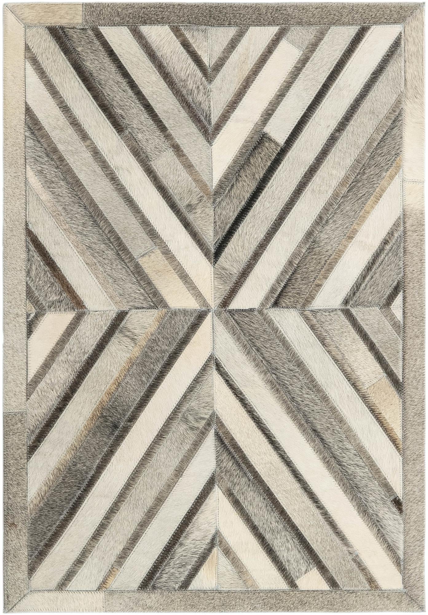 2' x 3' 1 Cowhide Leather Rug