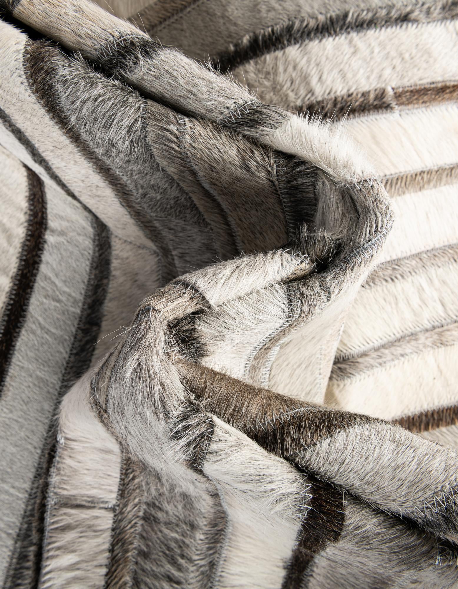 4' 1 x 6' 1 Cowhide Leather Rug