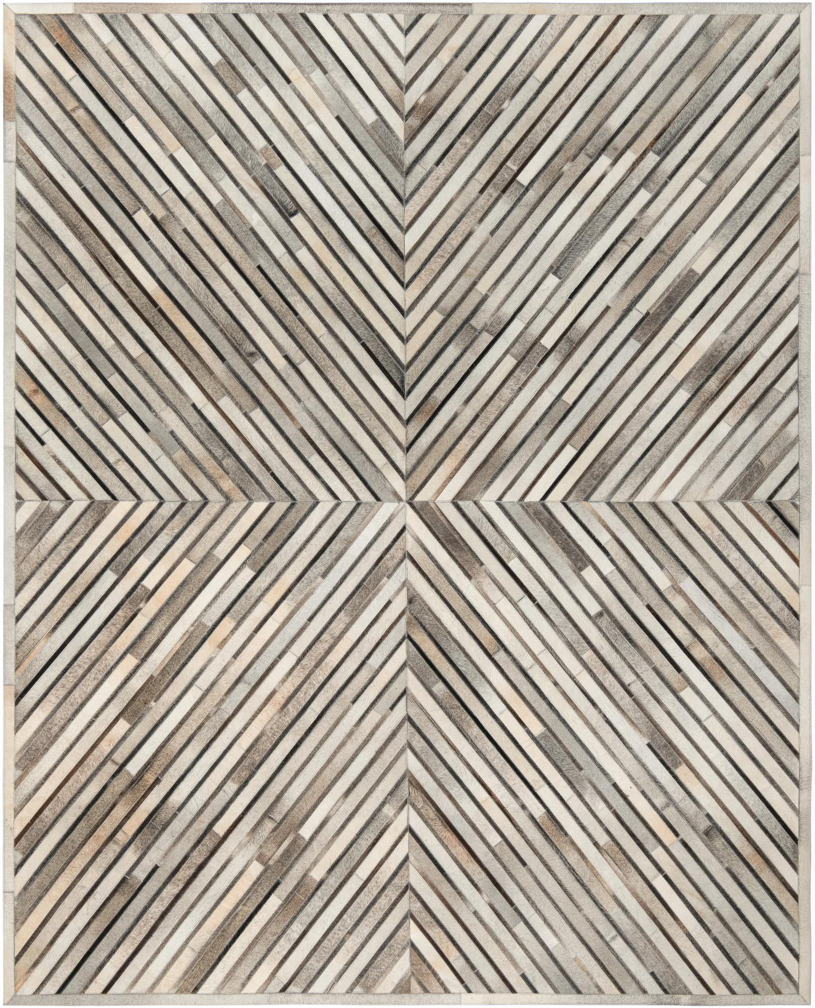7' 10 x 10' Cowhide Leather Rug