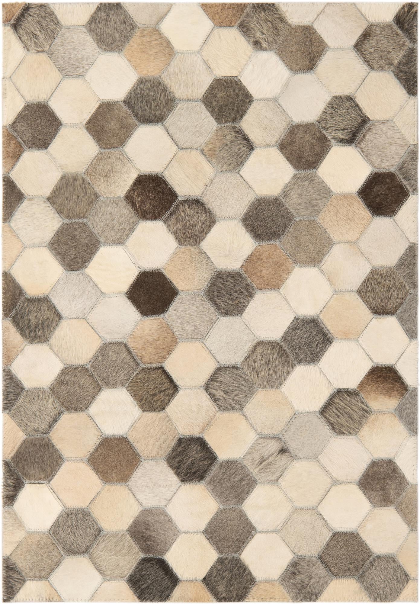 2' x 3' 1 Cowhide Leather Rug