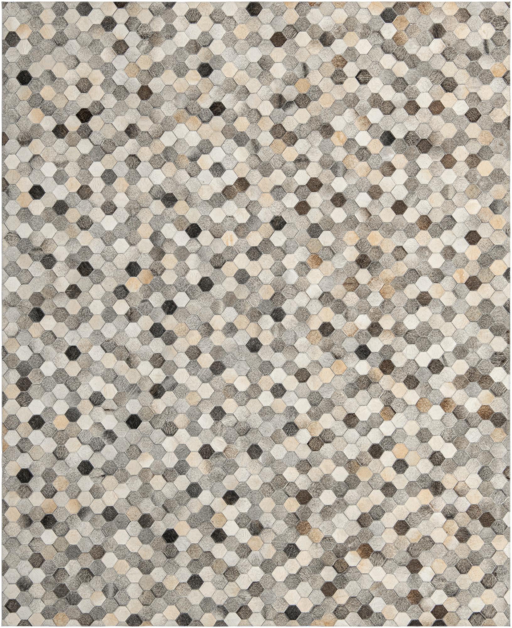 7' 10 x 10' Cowhide Leather Rug