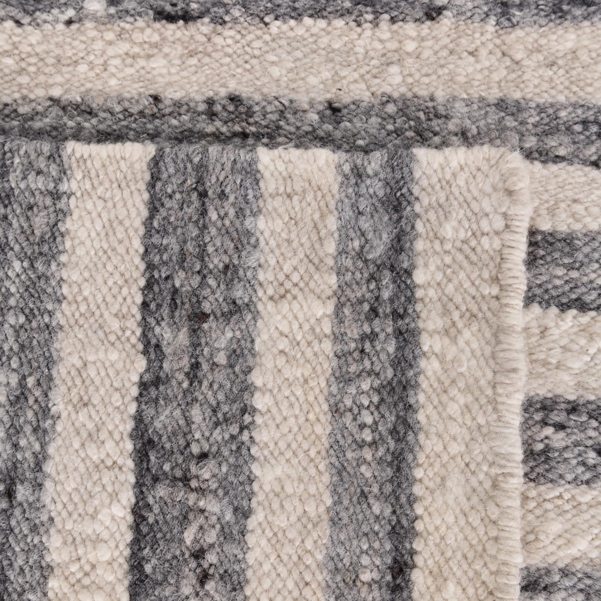 Detail image 12 of 12: 3' 11 x 6' 1 Hand Knotted Moroccan Wool Rug
