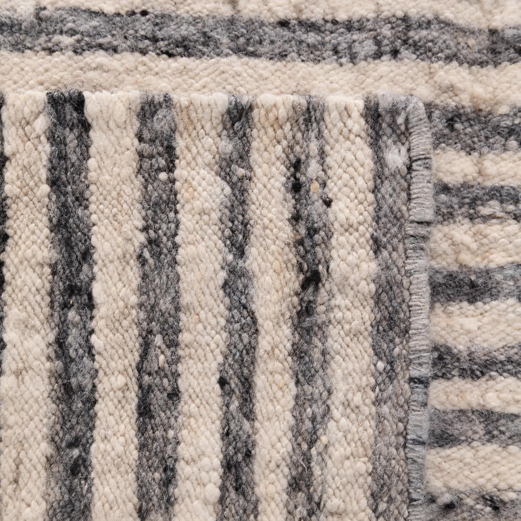 Detail image 12 of 12: 2' 11 x 5' Hand Knotted Moroccan Wool Rug