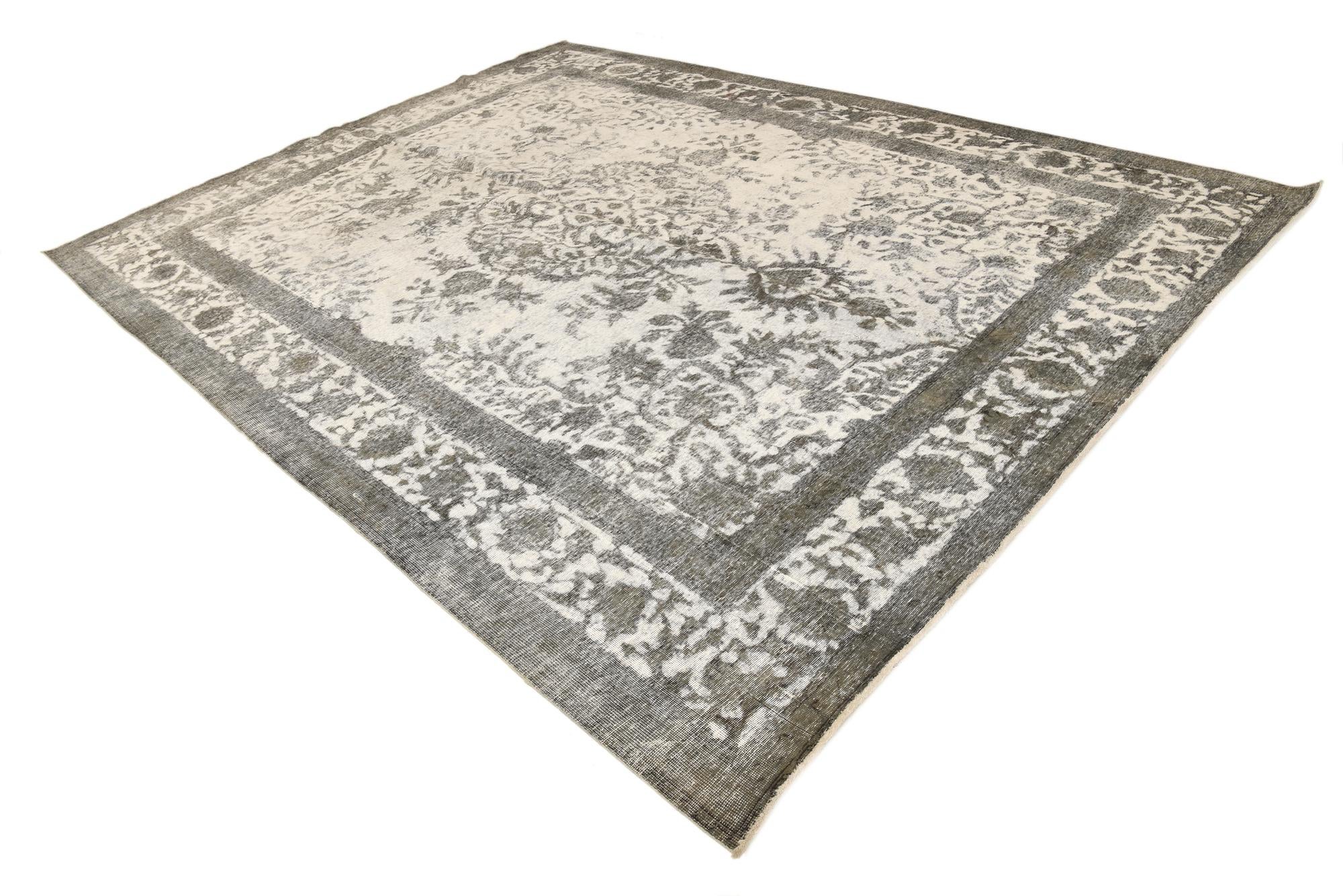 9' 7 x 12' 9 Hand Knotted Ultra Vintage Persian Wool Rug