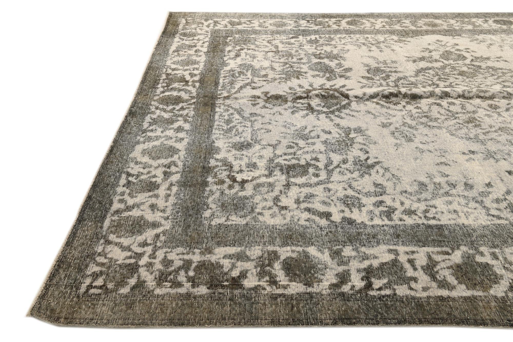 9' 7 x 12' 9 Hand Knotted Ultra Vintage Persian Wool Rug
