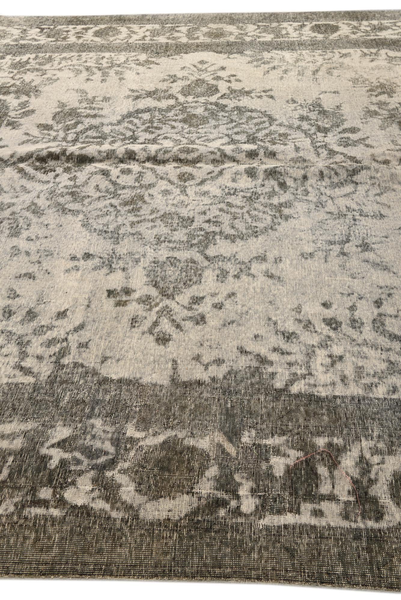 9' 7 x 12' 9 Hand Knotted Ultra Vintage Persian Wool Rug