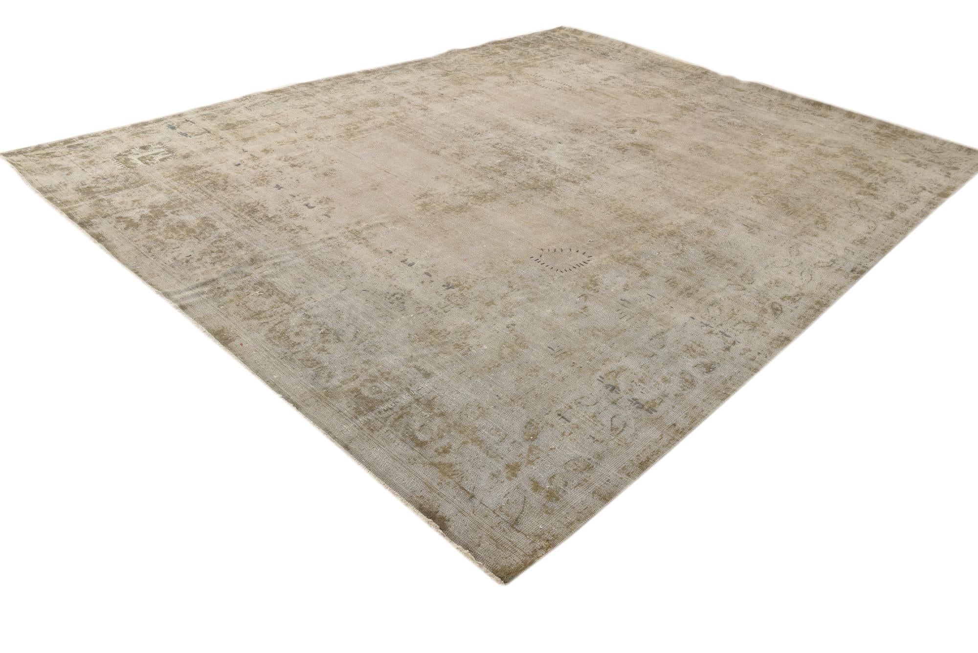 9' 5 x 12' 6 Hand Knotted Ultra Vintage Persian Wool Rug