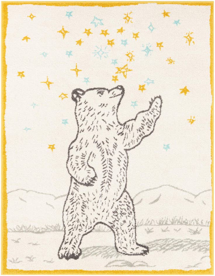 Detail image of 3' 11 x 5' 11 Bear Whimsy Kids Rug