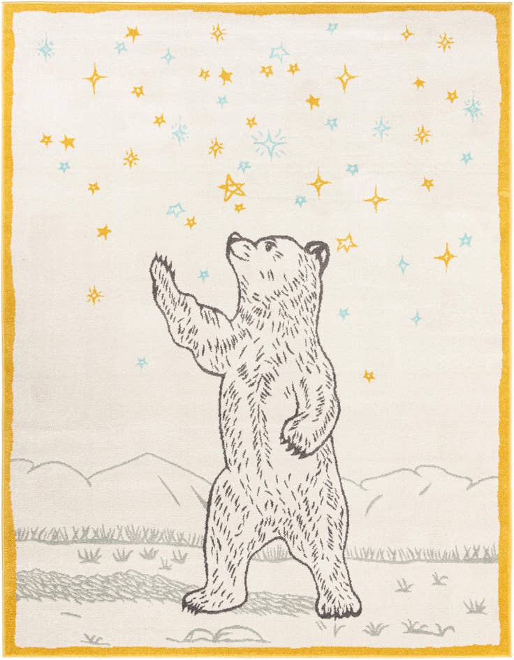 Detail image of 7' 10 x 10' Bear Whimsy Kids Rug