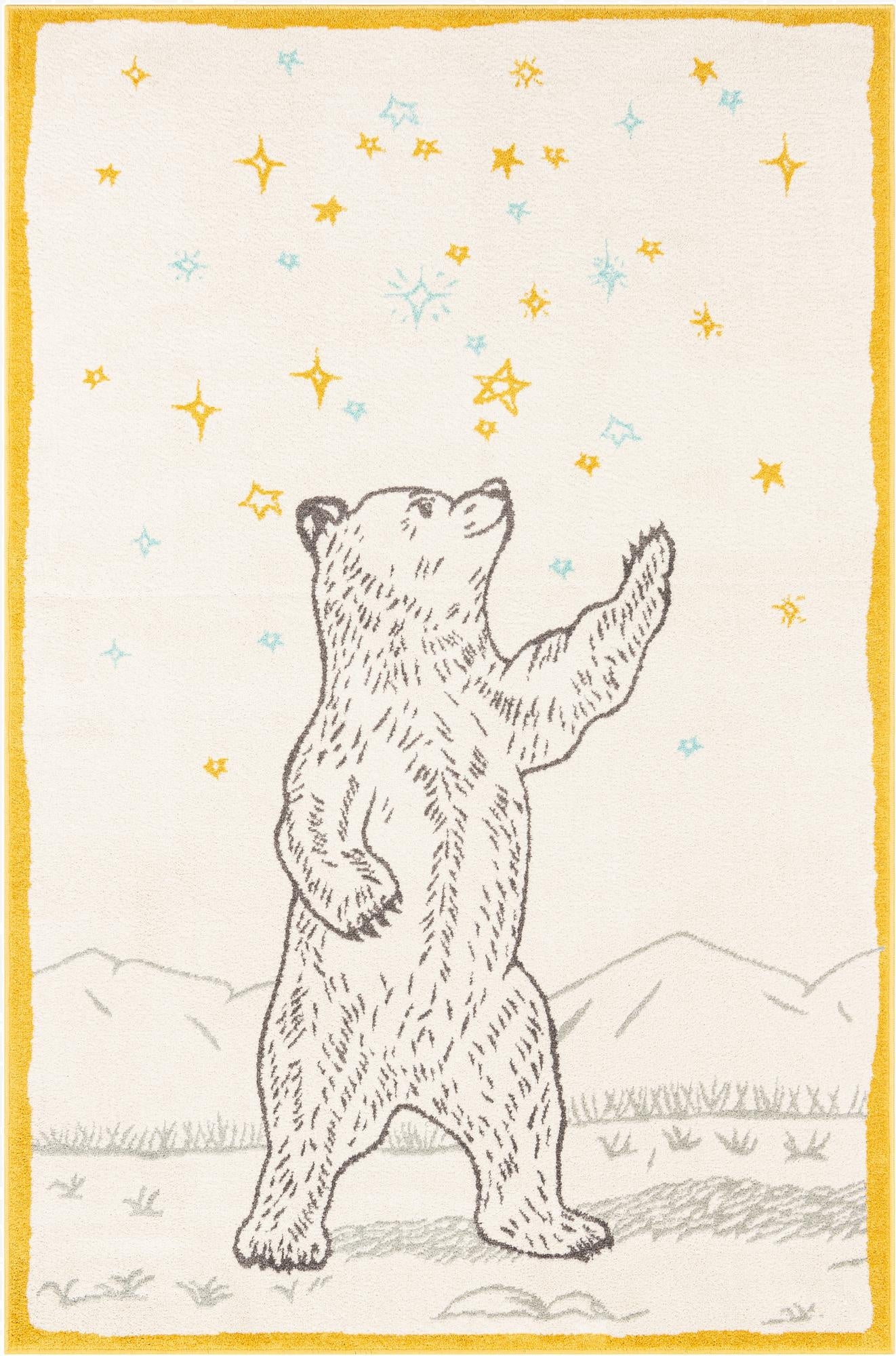 5' 3 x 8' Bear Whimsy Kids Rug