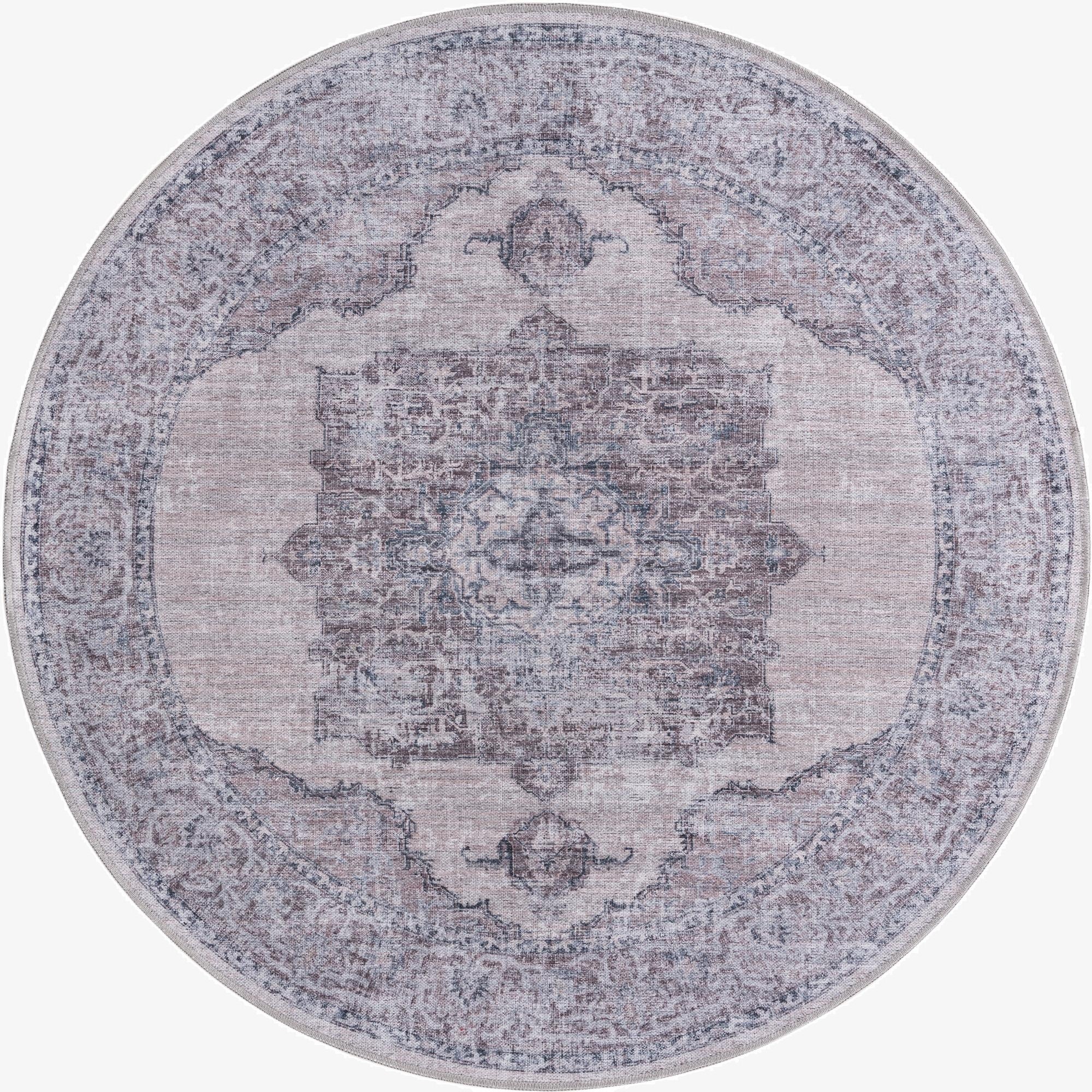 5' 3 x 5' 3  Washable Mangata Round Rug