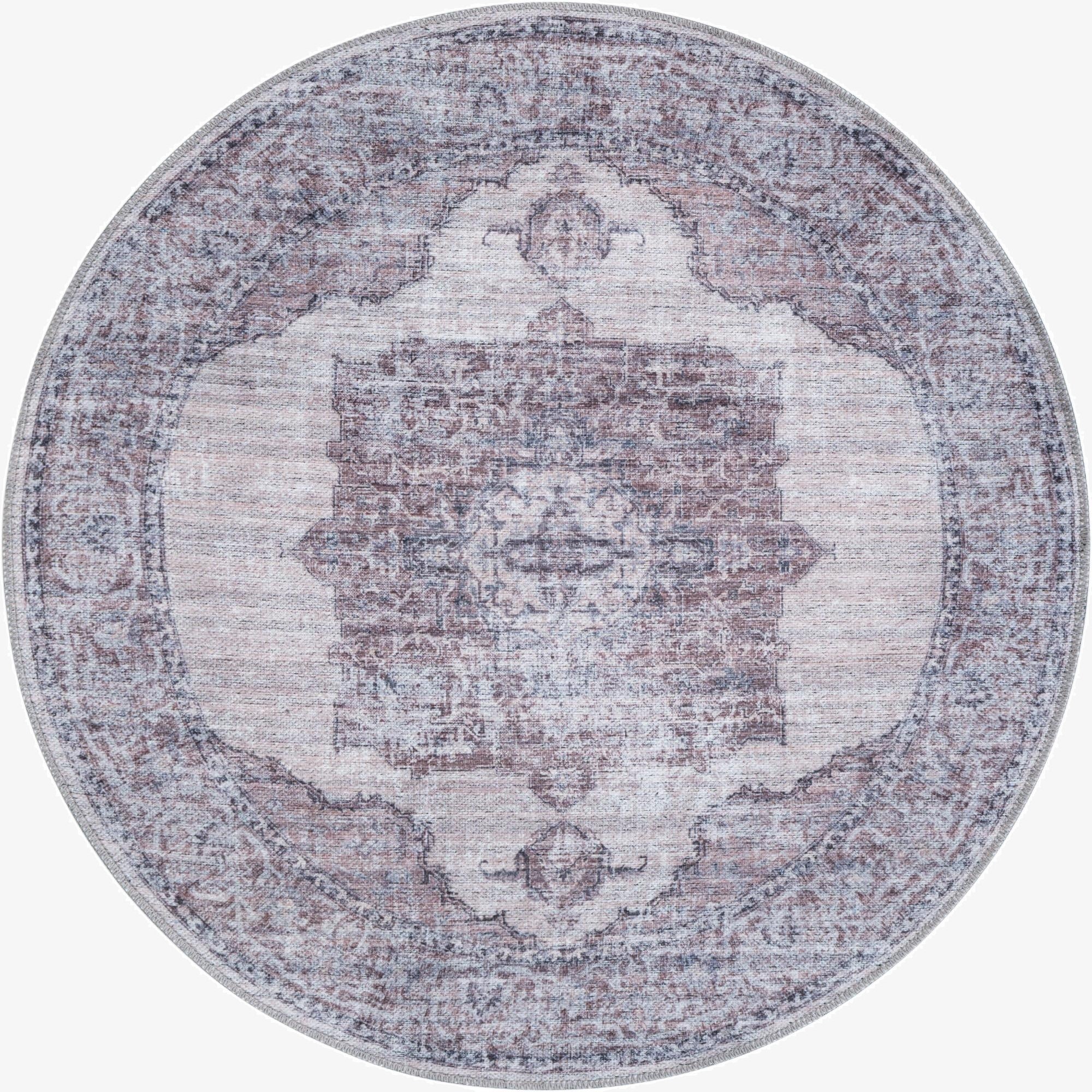 3' 3 x 3' 3  Washable Mangata Round Rug