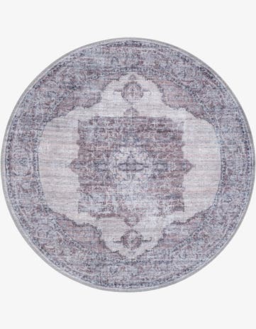 3' 3 x 3' 3 Washable Mangata Round Rug