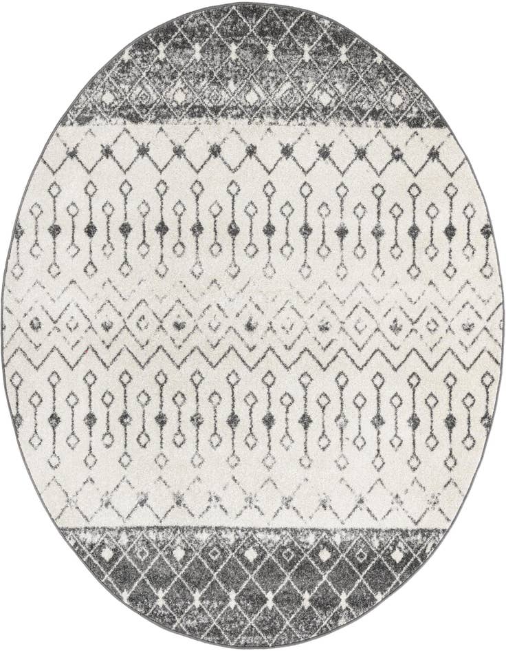 Detail image of 7' 10 x 7' 10 Moroccan Trellis Round Rug