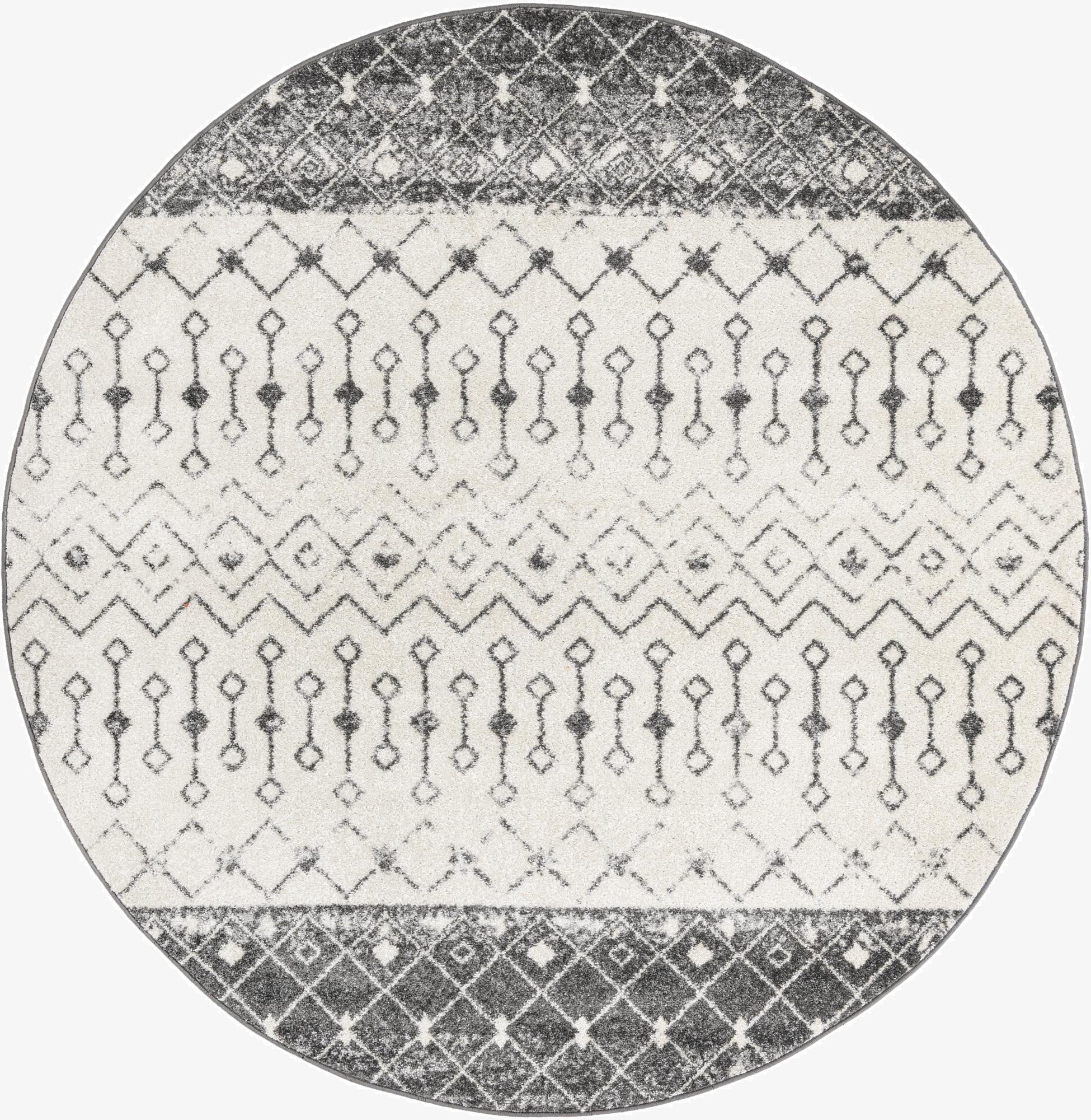 7' 10 x 7' 10 Moroccan Trellis Round Rug