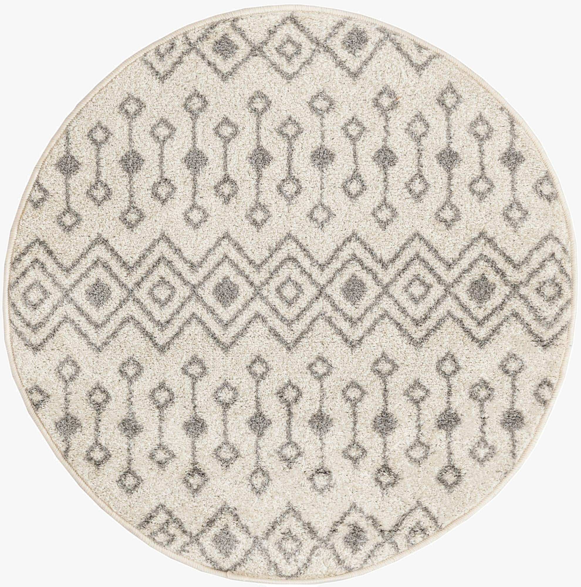 Primary image 3' x 3' Moroccan Trellis Round Rug