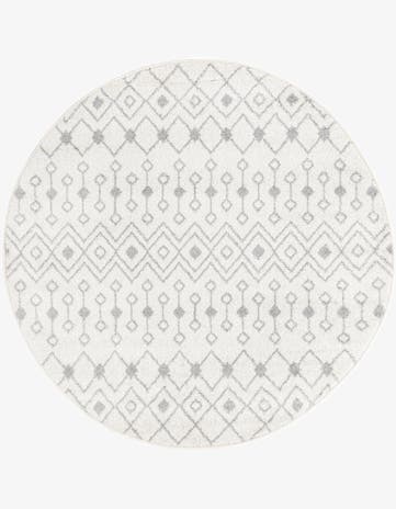 5' 3 x 5' 3 Moroccan Trellis Round Rug