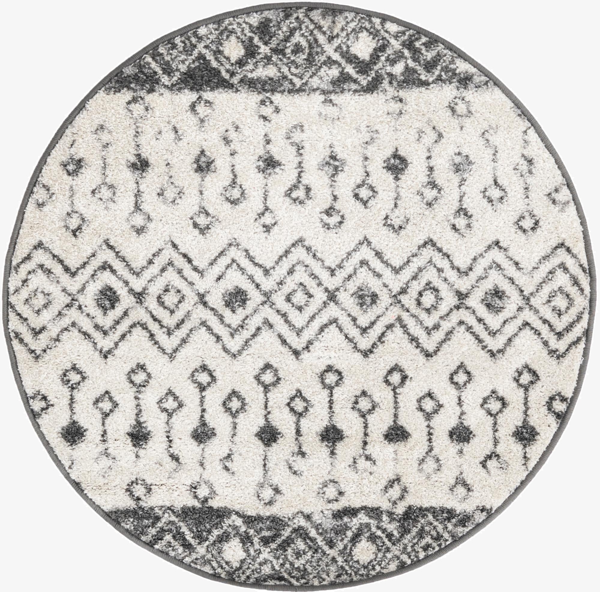 3' x 3' Moroccan Trellis Round Rug