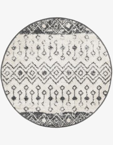 3' x 3' Moroccan Trellis Round Rug