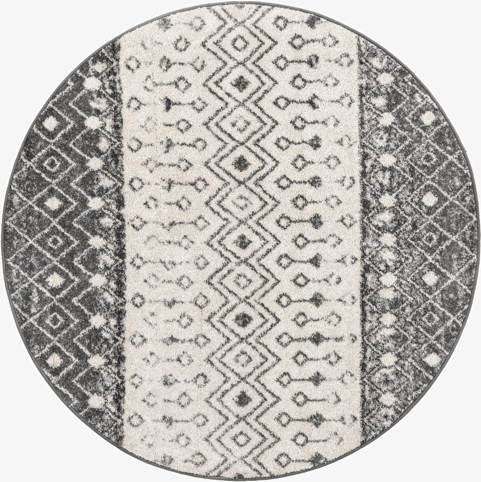 5' 3 x 5' 3 Moroccan Trellis Round Rug