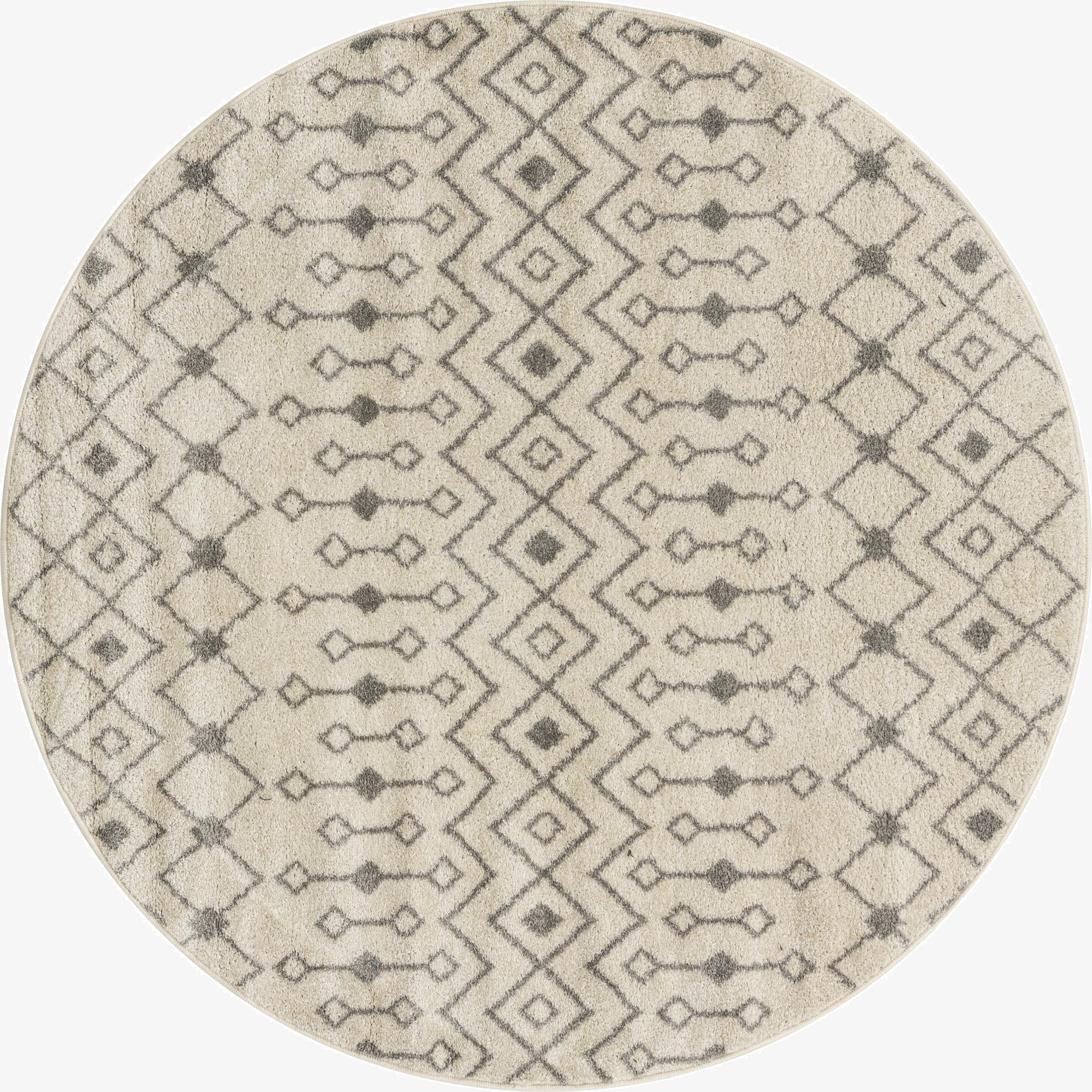 Primary image 6' x 6' Moroccan Trellis Round Rug