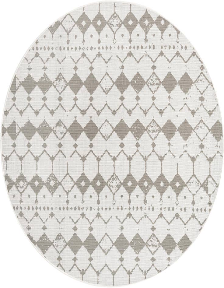 Detail image of 7' x 7' Easy-Clean Lattice Indoor / Outdoor Round Rug