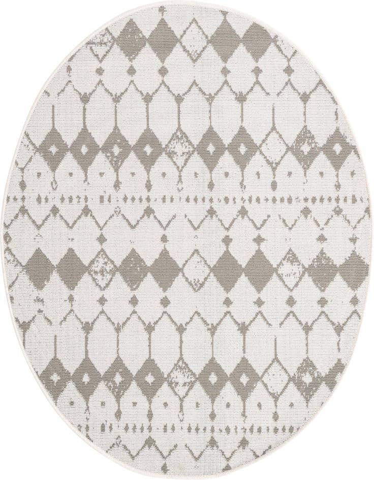 Detail image of 4' x 4' Easy-Clean Lattice Indoor / Outdoor Round Rug