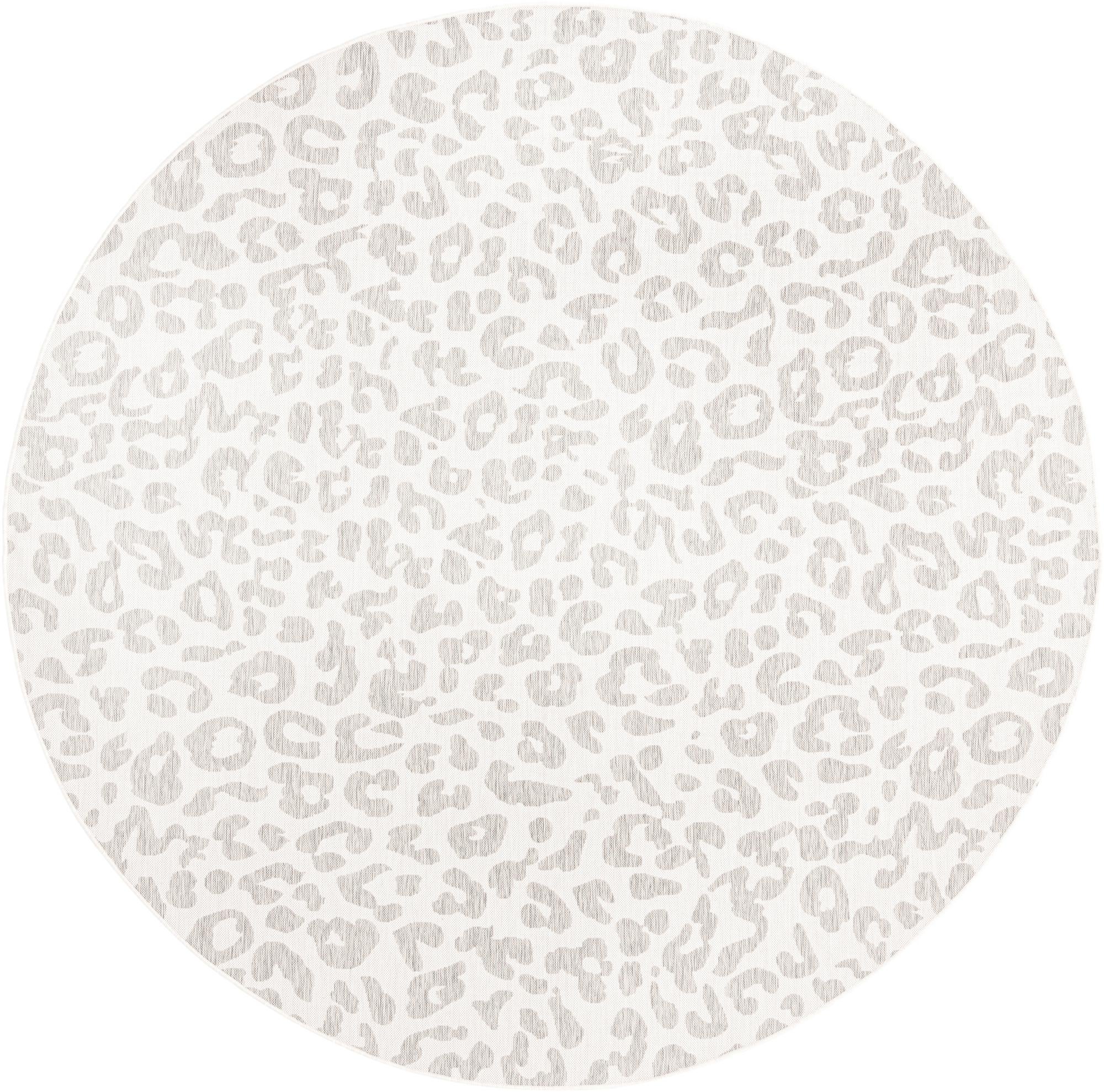 10' x 10' Easy-Clean Safari Indoor / Outdoor Round Rug