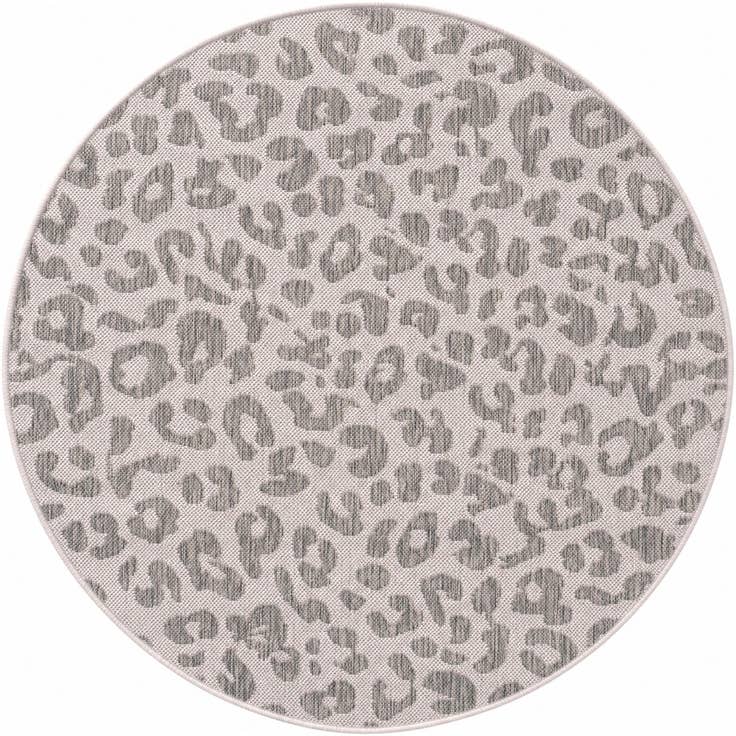 Detail image of 4' x 4' Easy-Clean Safari Indoor / Outdoor Round Rug