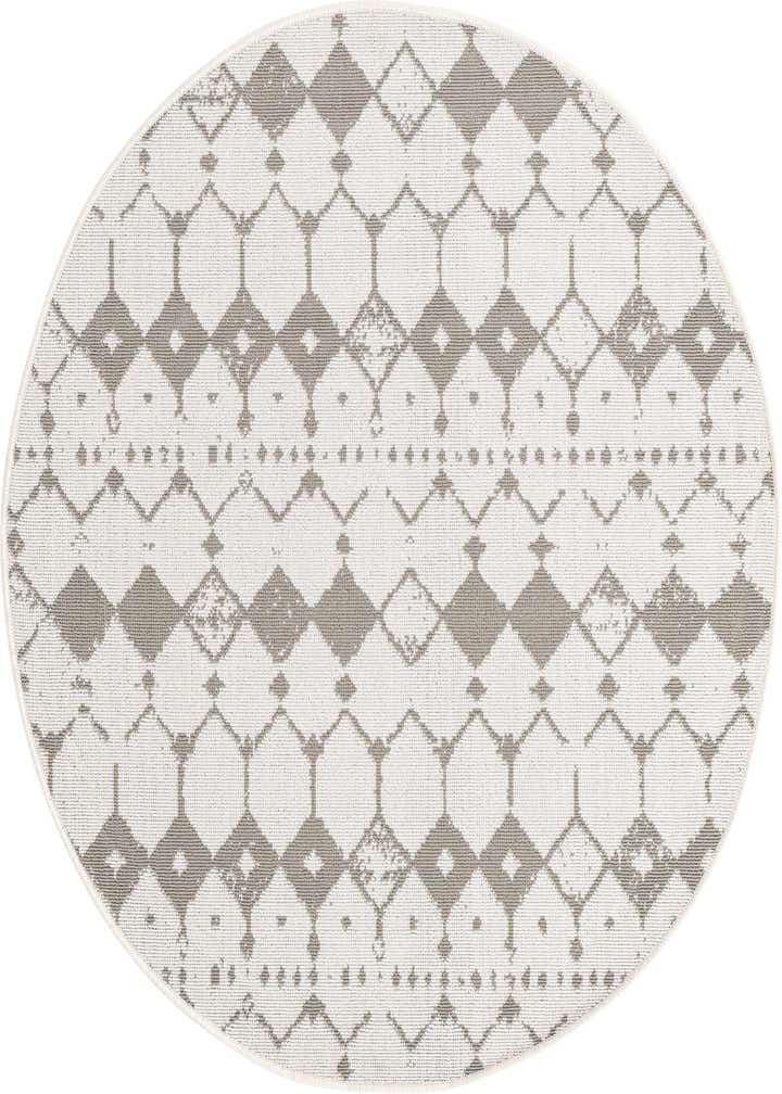 4' x 4' Easy-Clean Trellis Indoor / Outdoor Round Rug