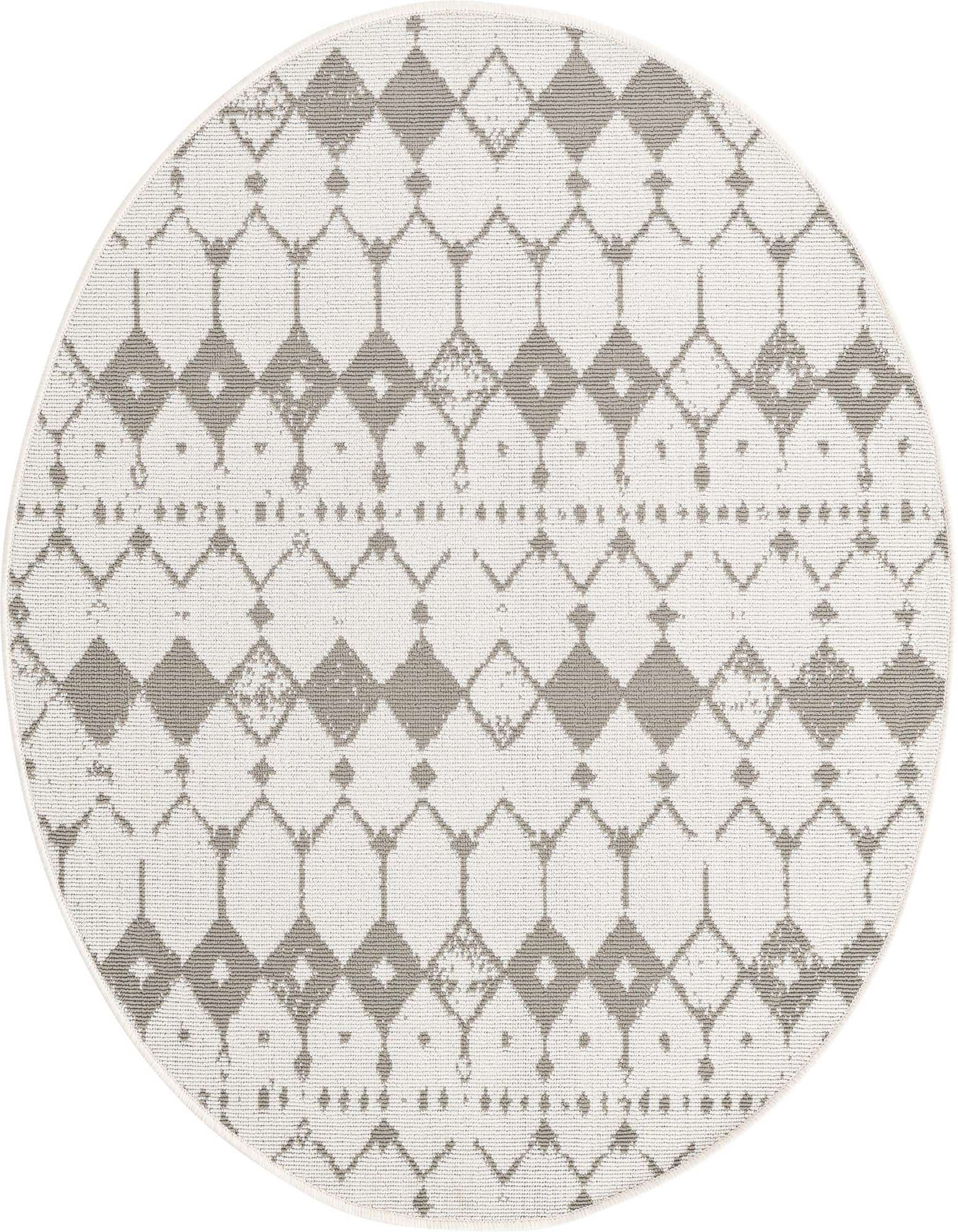 4' x 4' Easy-Clean Trellis Indoor / Outdoor Round Rug