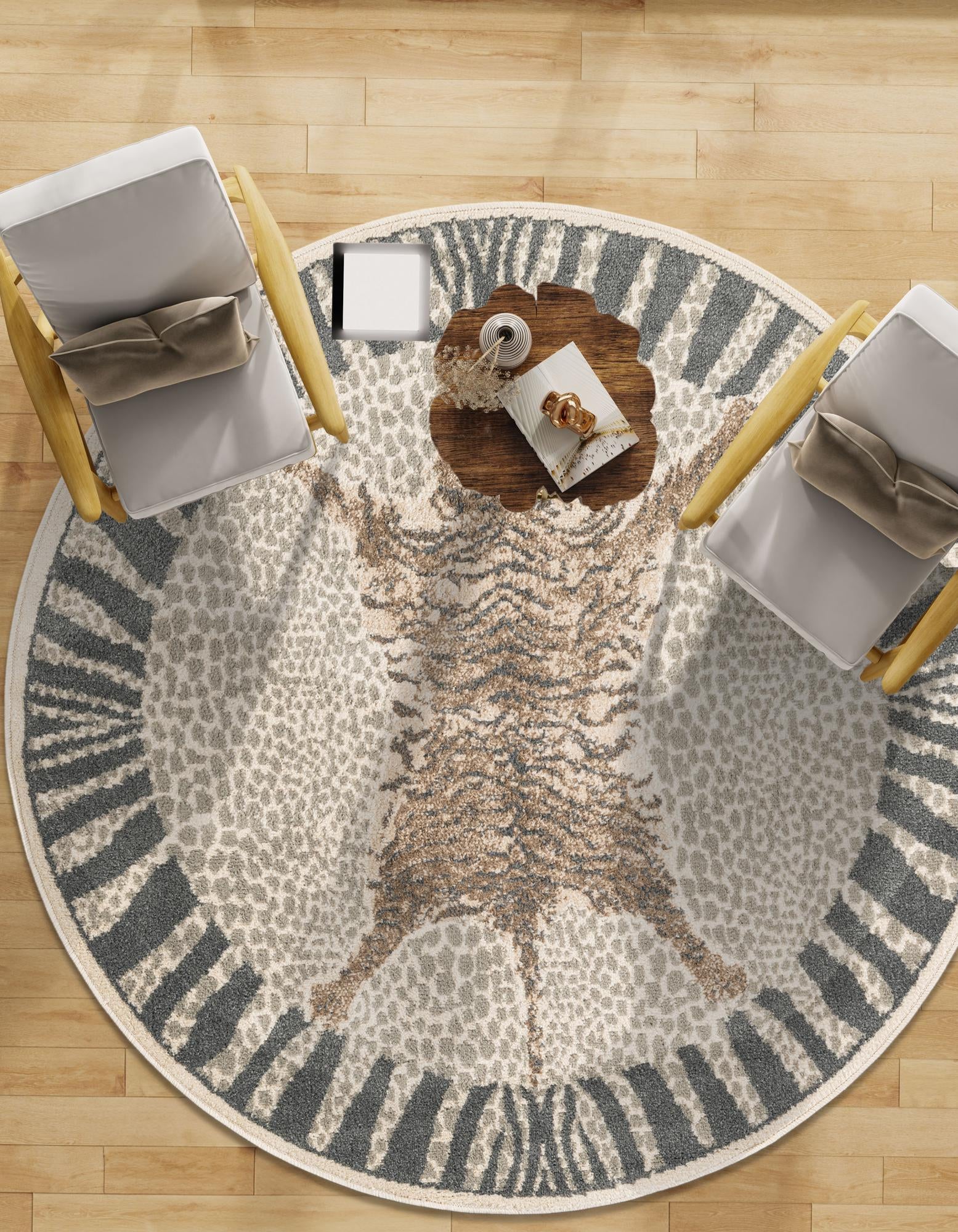 7' 10 x 7' 10 Safari Round Rug