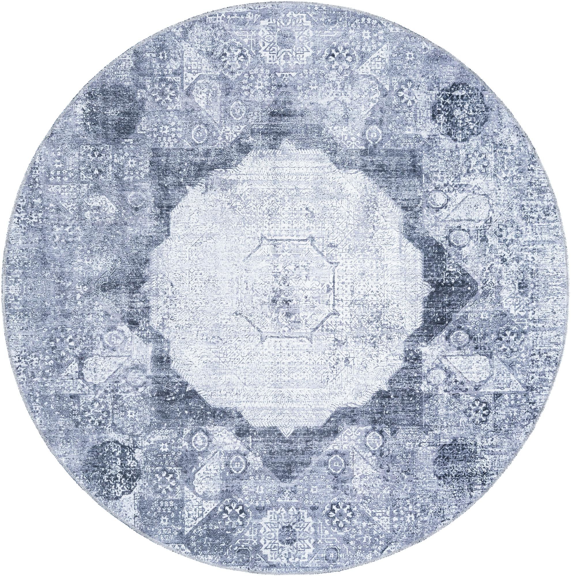 6' x 6' Washable Yara Round Rug