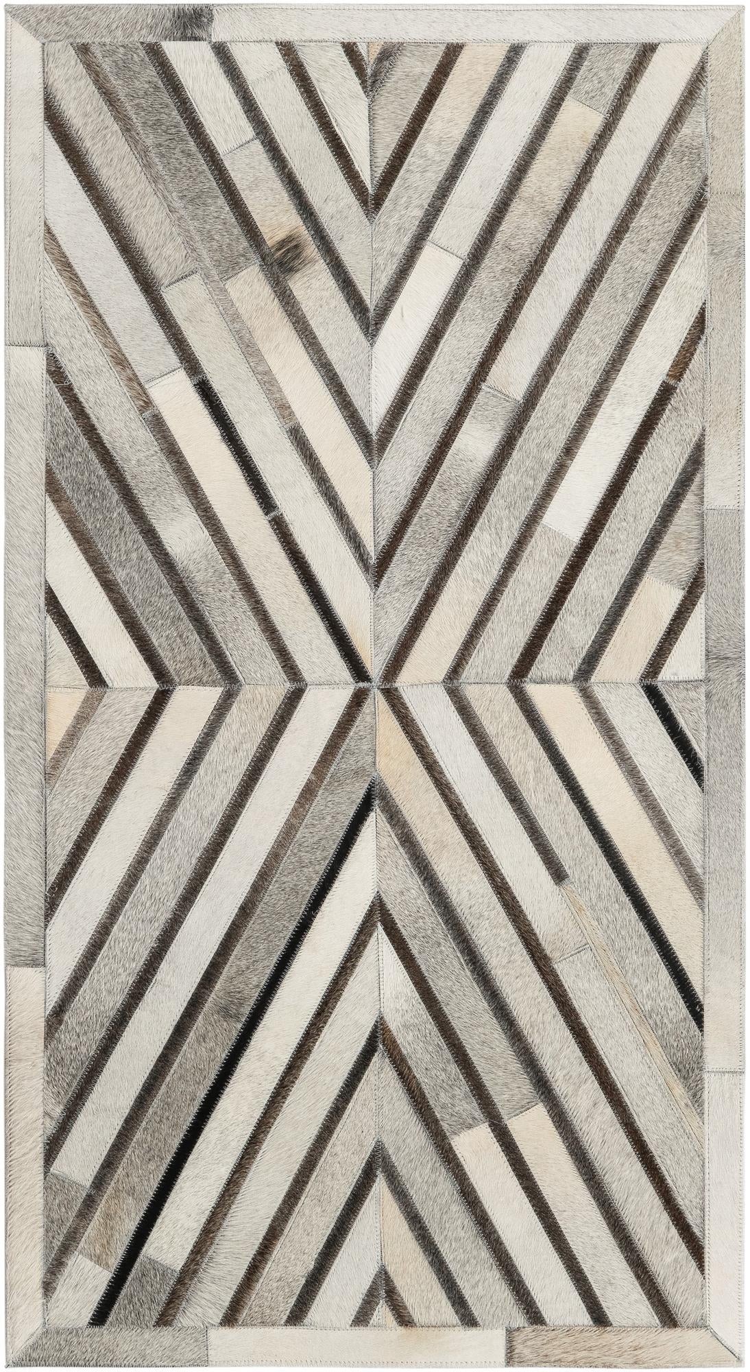 2' 2 x 4' 1 Cowhide Leather Runner Rug