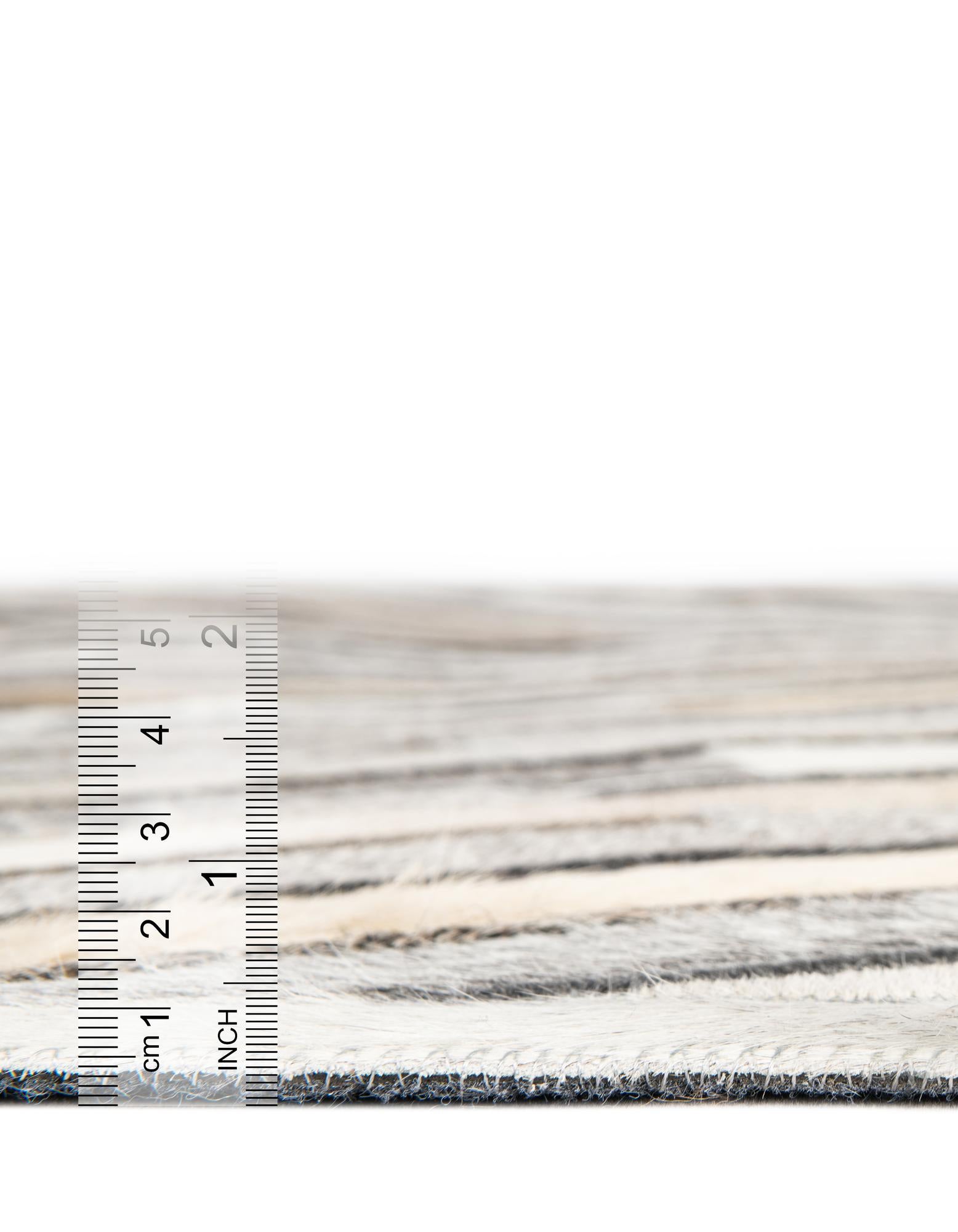 2' 2 x 6' 1 Cowhide Leather Runner Rug