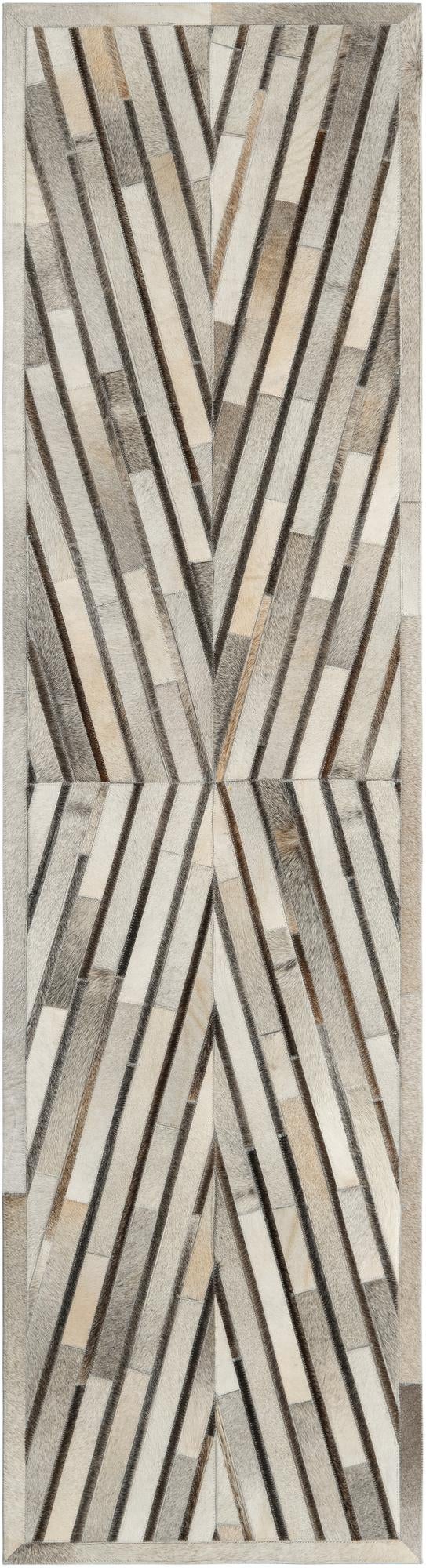 2' 2 x 8' Cowhide Leather Runner Rug